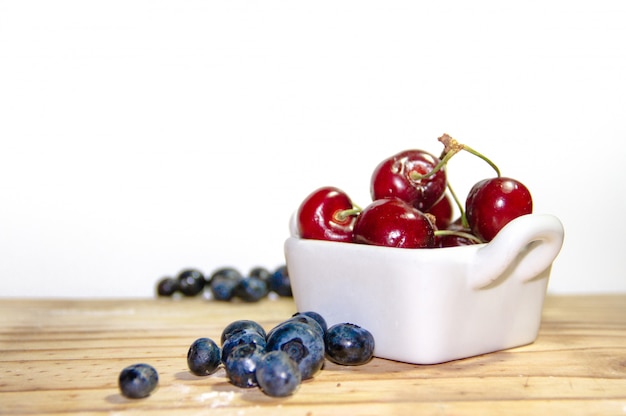 blueberries cherries and strawberries