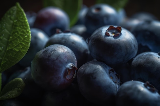 Blueberries closeup