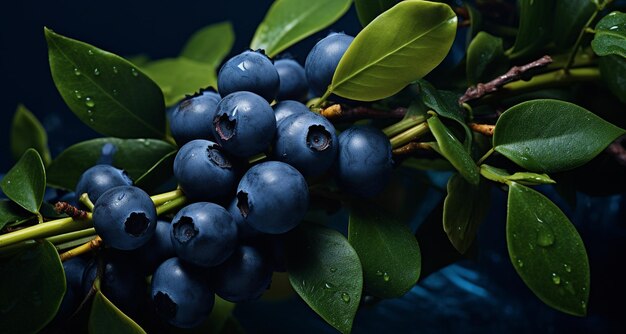 Blueberries on a dark background Bilberries on a dark background