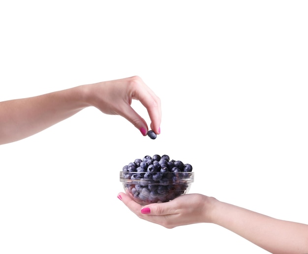 Blueberries in a glass