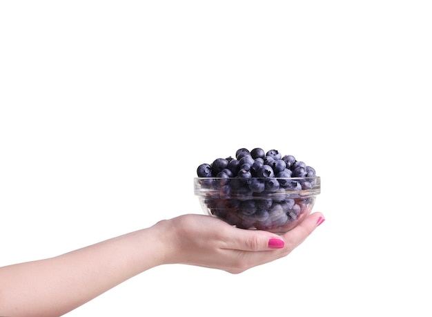 Blueberries in a glass