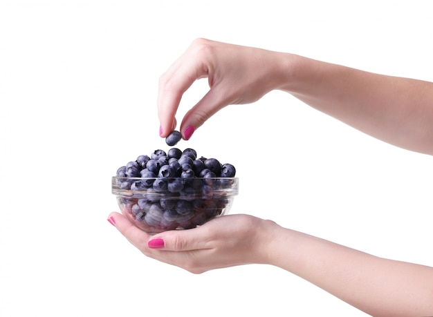 Blueberries in a glass