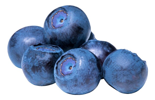 Blueberries isolated on white background with clipping path.