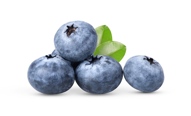 Blueberries isolated on white