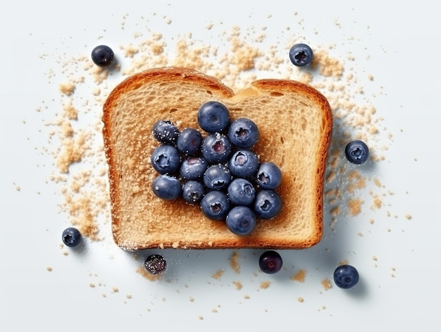 Blueberries jam with bread beverages advertising