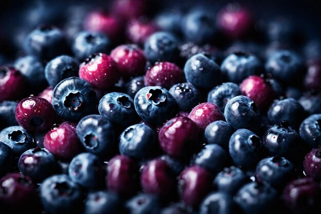 Photo blueberry abstract background