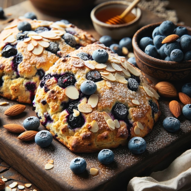 Blueberry Almond Griddle Scones