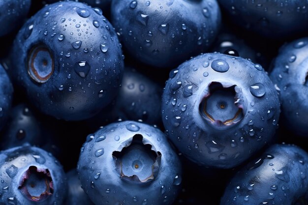 Blueberry berries as background and texture