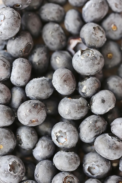 Photo blueberry berries background