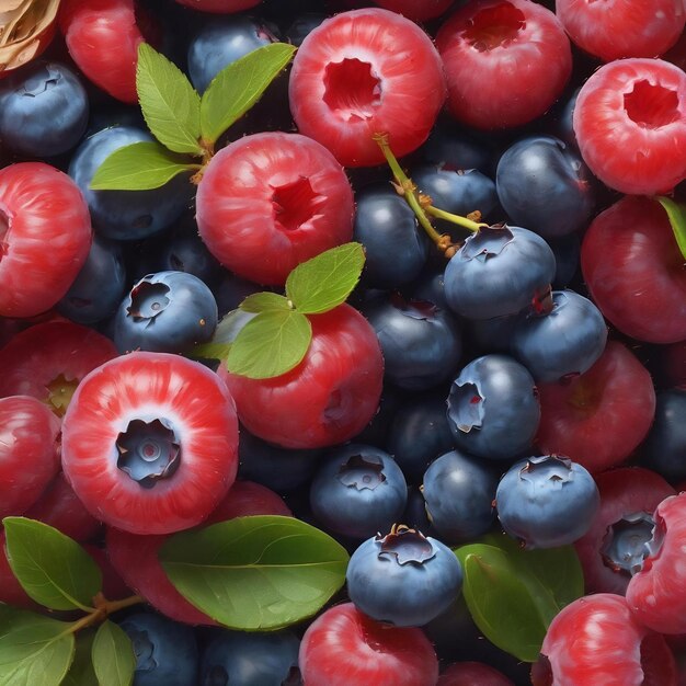 Photo blueberry bliss bursting with antioxidants juicy sweetness and the essence of healthy