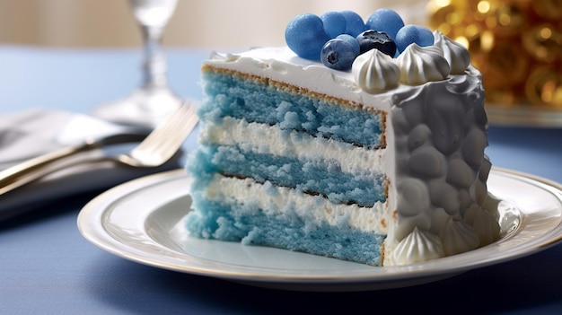 Blueberry cake hd 8k wallpaper stock photographic image