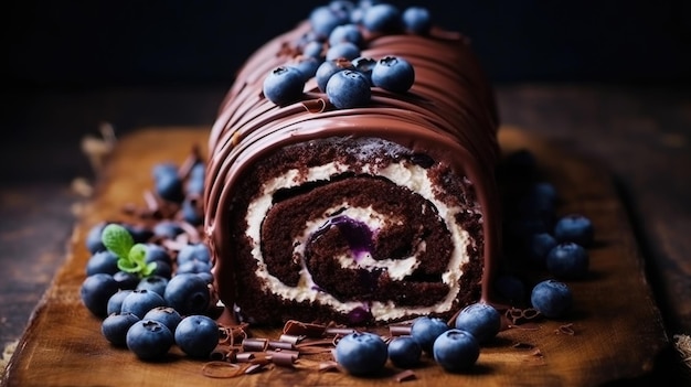 블루 베리 케이크