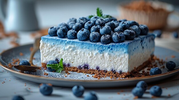 Photo blueberry cheesecake