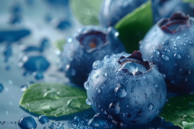 A blueberry closeup photography