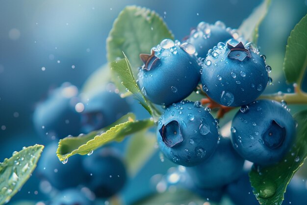 A blueberry closeup photography