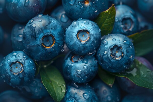 A blueberry closeup photography