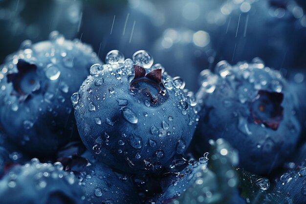A blueberry closeup photography
