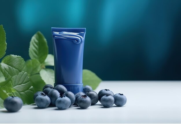Photo blueberry comsetic product advertising