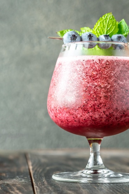 Blueberry daiquiri cocktail