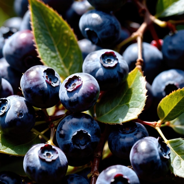 Photo blueberry fresh raw organic fruit