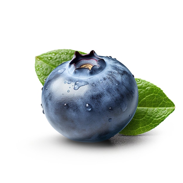 Blueberry fruit on white background