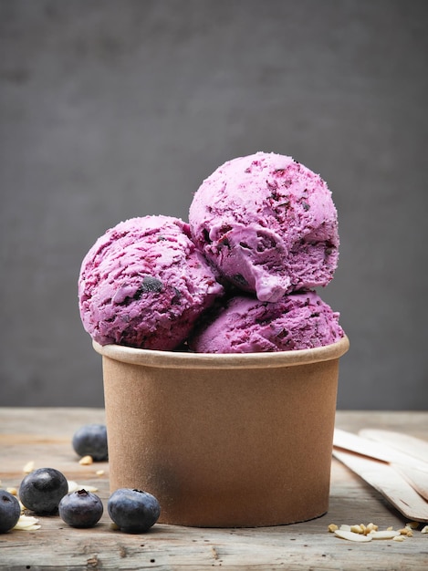 Blueberry ice cream