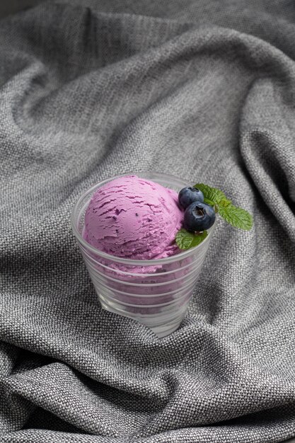 Blueberry icecream refreshment gelato diet sweet home made