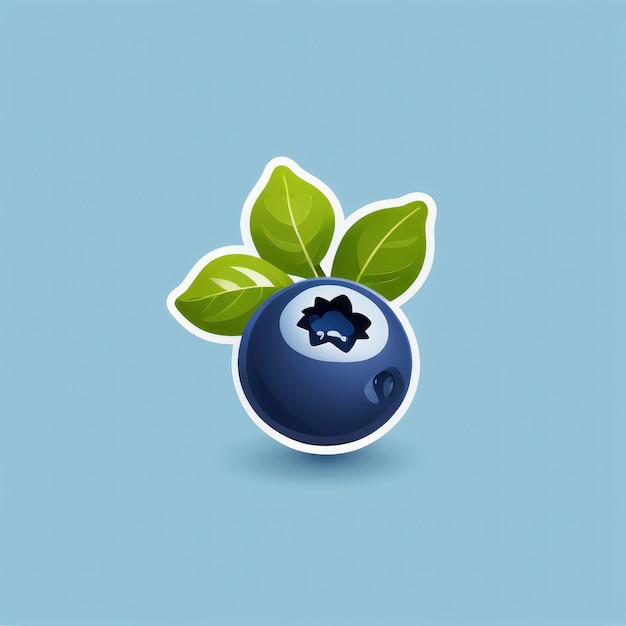 Blueberry icon vector clip art illustration