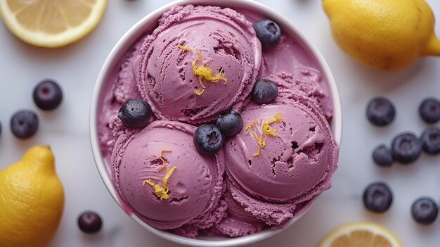 Blueberry Lemonade Sorbet ИИ генерирует иллюстрацию