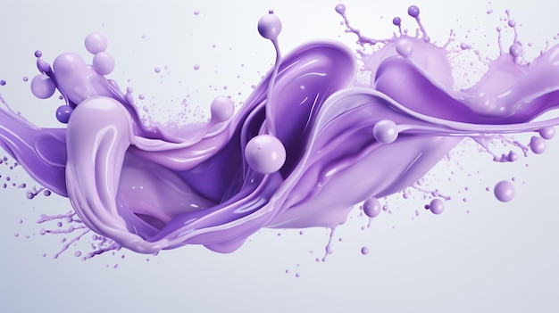 Blueberry milk splash poster