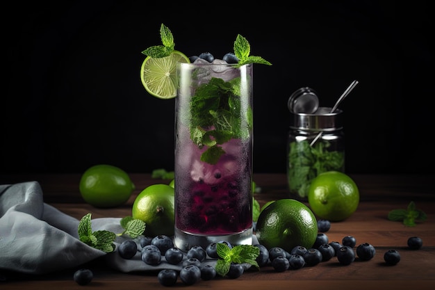 Blueberry Mojito Een fruitige versie van een mojito