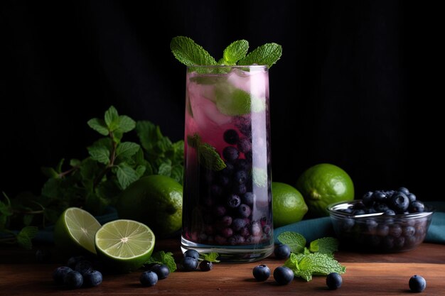 Blueberry Mojito Een fruitige versie van een mojito