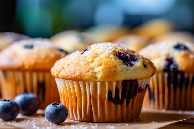 Blueberry muffin cookie food Generate Ai