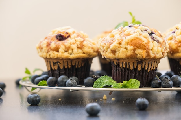 Photo blueberry muffin