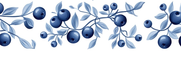 Blueberry pattern on light background