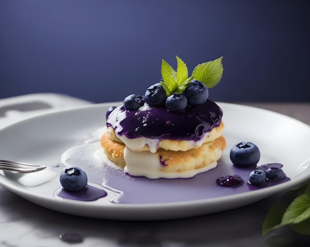 Blueberry Shortcake-fotografie Generatieve AI