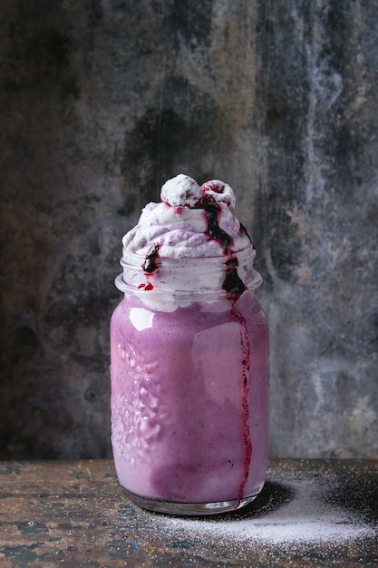 Blueberry smoothie cocktail