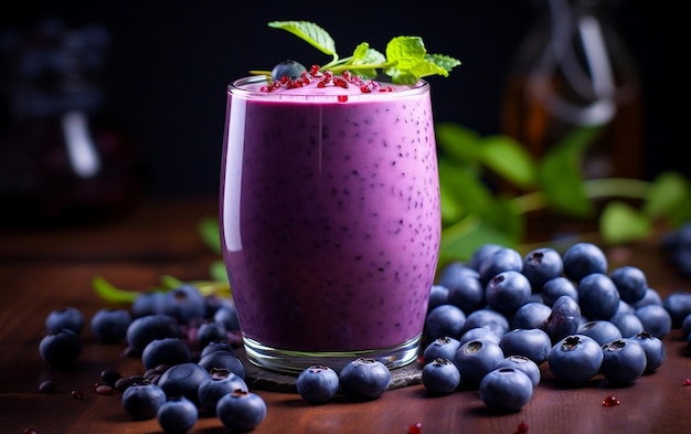 Blueberry Smoothie Delight Generatieve AI