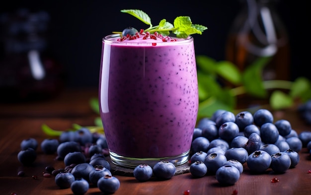 Blueberry Smoothie Delight Generative AI