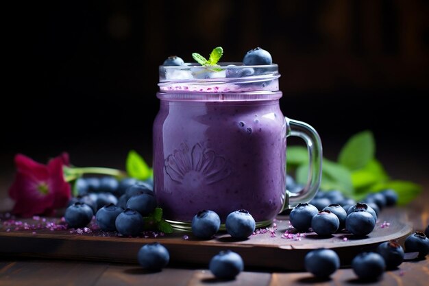 Blueberry smoothie Generative Ai