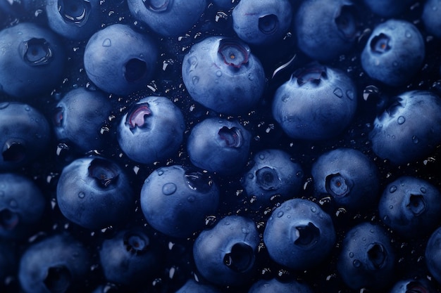 Photo blueberry texture background