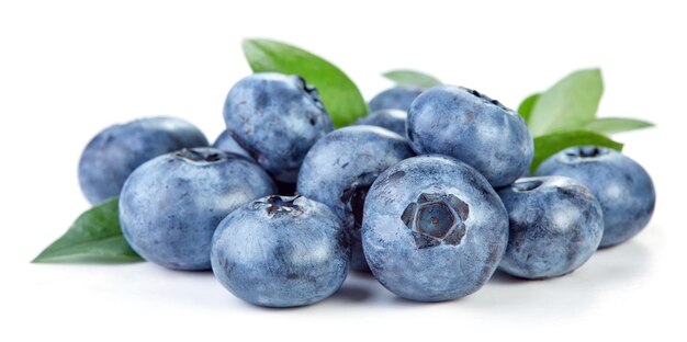 Blueberry on white background