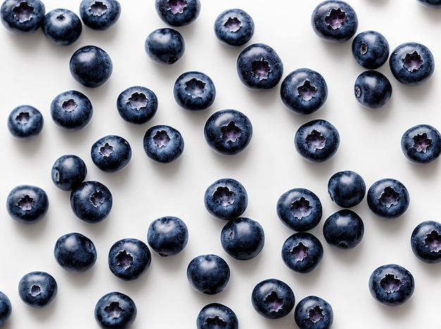 Blueberry on white background