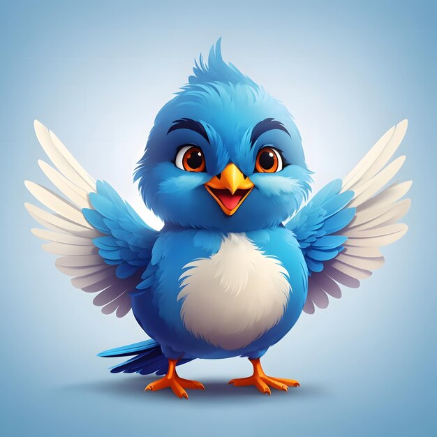 Foto bluebird illustration ai generative