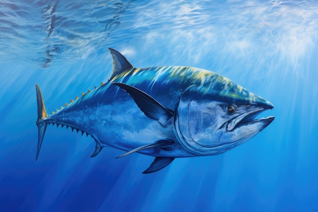 Bluefin tuna underwater