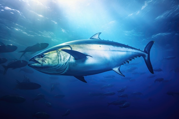 Bluefin tuna underwater