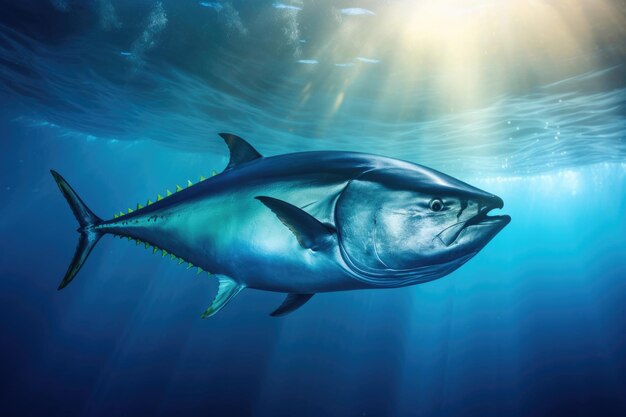 Bluefin tuna underwater