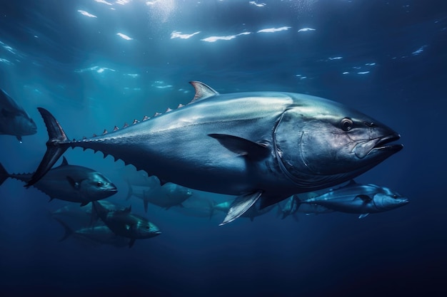 Bluefin tuna underwater