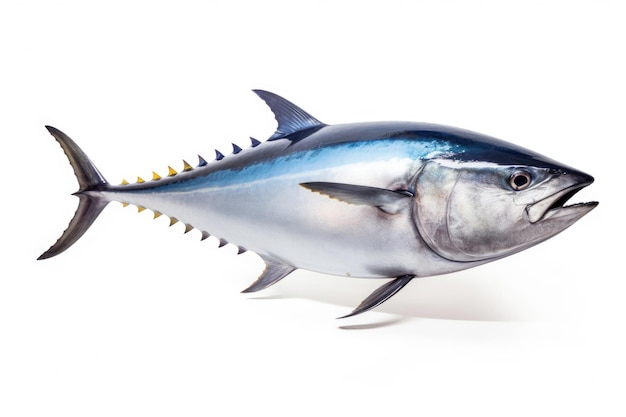 Bluefin tuna on white background