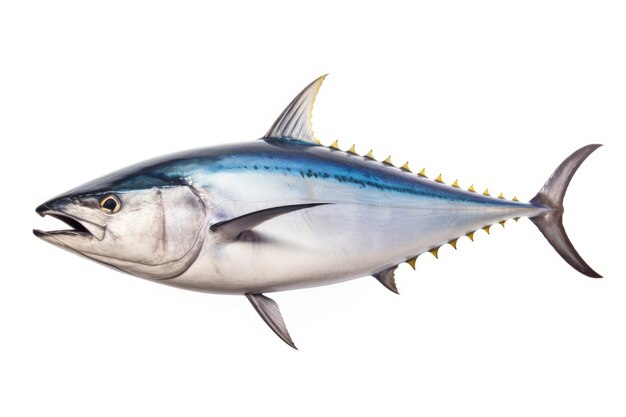 Bluefin tuna on white background